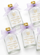 Load image into Gallery viewer, Flask personalised Foiled Zam Zam bottles - Various sizes Clear Stickers- Filled or Empty