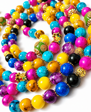 Load image into Gallery viewer, Mehndi Vibrant Coloured Tasbih - Ready Made Design - Personalised Prayer Beads