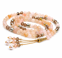 Load image into Gallery viewer, Rosy Agate Beads- Ready Made Design - Personalised Prayer Beads