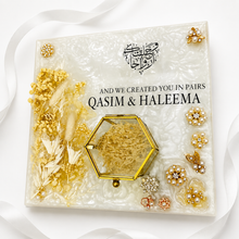 Load image into Gallery viewer, Nikkah Ring Tray Personalised Resin Wedding Plate