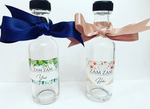 Load image into Gallery viewer, Personalised 50ml Zam Zam bottles filled or empty with stickers - transparent, glossy or foiled (Read item details)