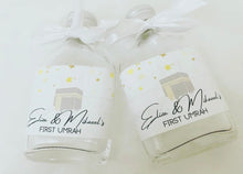 Load image into Gallery viewer, Flask personalised Zam Zam bottles - Various sizes Printed Stickers - Filled