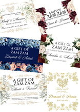 Load image into Gallery viewer, Personalised 50ml Zam Zam bottles filled or empty with stickers - transparent, glossy or foiled (Read item details)