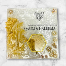 Load image into Gallery viewer, Nikkah Ring Tray Personalised Resin Wedding Plate