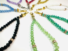 Load image into Gallery viewer, Personalised 33 or 66 Bead Phone Tasbeeh — 8mm Prayer Beads, Keychain or Tote Bag Charm — Choose Bead Colour, Silver or Gold Finish