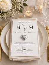 Load image into Gallery viewer, A6 Wedding Favour Card with Heart Chocolate or Zam Zam 10ml bottle