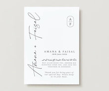 Load image into Gallery viewer, Elegant A6 Wedding Favour Card with Heart Chocolate or Zam Zam bottle