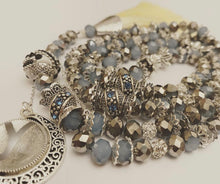 Load image into Gallery viewer, Personalised Blue 2 tone Tasbih - Eid / Umrah Gift Box