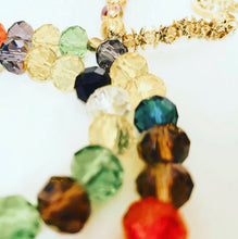 Load image into Gallery viewer, Big Glass Rainbow Rondelle - Ready Made Design - Personalised Prayer Beads