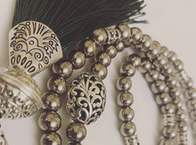 Load image into Gallery viewer, Personalised Men’s Premium Gift Set - Silver Metal Prayer Beads