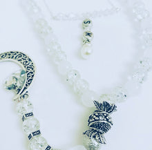 Load image into Gallery viewer, Cracked Glass Effect White - Ready Made Design - Personalised Prayer Beads