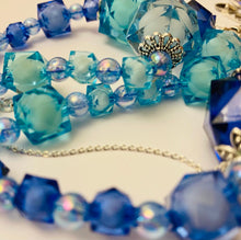 Load image into Gallery viewer, Blue Cube - Ready Made Personalised Prayer Beads