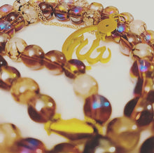 Load image into Gallery viewer, Plated Glass Effect - Ready Made Personalised Prayer Beads