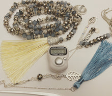 Load image into Gallery viewer, Personalised Blue 2 tone Tasbih - Eid / Umrah Gift Box