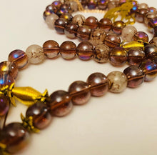 Load image into Gallery viewer, Plated Glass Effect - Ready Made Personalised Prayer Beads