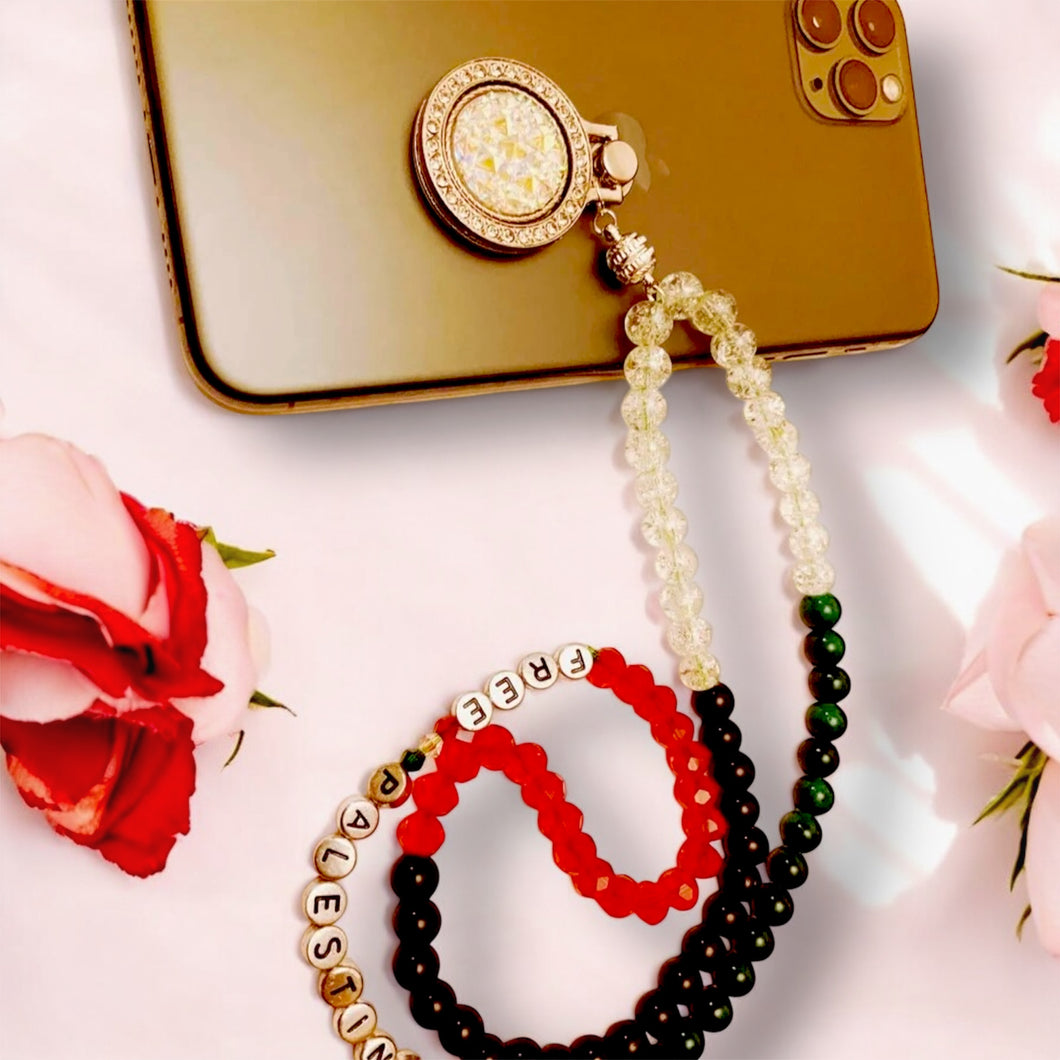 Free Palestine - Phone Holder with detachable charm