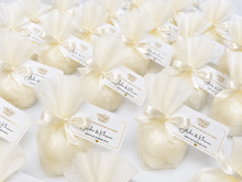 Load image into Gallery viewer, Soy Wax Bubble favour candles wrapped in organza + tag
