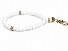 Load image into Gallery viewer, Personalised 33 or 66 Bead Phone Tasbeeh — 8mm Prayer Beads, Keychain or Tote Bag Charm — Choose Bead Colour, Silver or Gold Finish
