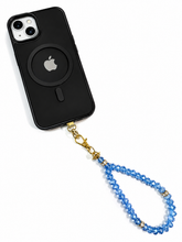 Load image into Gallery viewer, Personalised 33 or 66 Bead Phone Tasbeeh — 8mm Prayer Beads, Keychain or Tote Bag Charm — Choose Bead Colour, Silver or Gold Finish
