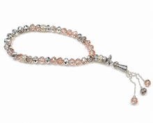 Load image into Gallery viewer, Personalised 33 or 66 Bead Tasbeeh, Tasbih — 8mm Prayer Beads, Choose Beads, Silver or Gold Finish

