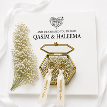Load image into Gallery viewer, Nikkah Ring Tray Personalised Resin Wedding Plate
