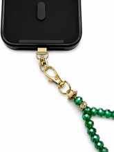 Load image into Gallery viewer, Personalised 33 or 66 Bead Phone Tasbeeh — 8mm Prayer Beads, Keychain or Tote Bag Charm — Choose Bead Colour, Silver or Gold Finish
