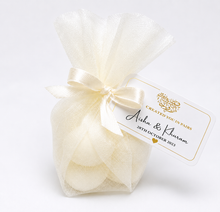 Load image into Gallery viewer, Soy Wax Bubble favour candles wrapped in organza + tag

