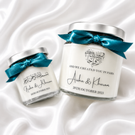 Soy Wax favour candles personalised wedding nikkah gift