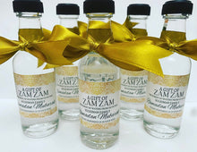 Load image into Gallery viewer, Personalised 50ml Zam Zam bottles filled or empty with stickers - transparent, glossy or foiled (Read item details)
