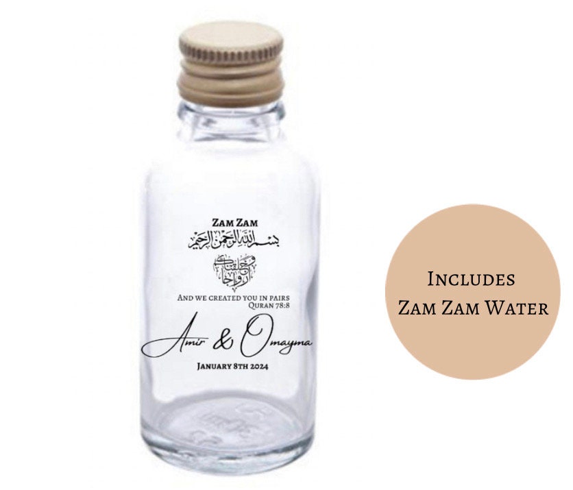 Personalised 30ml Zam Zam bottle - Filled or Empty