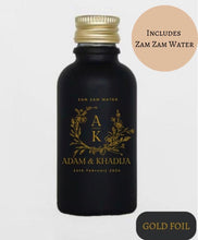 Load image into Gallery viewer, Personalised 50ml Zam Zam black bottle - Filled or Empty
