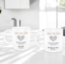Load image into Gallery viewer, Couples Mugs Set Personalised Islamic 11oz Mug
