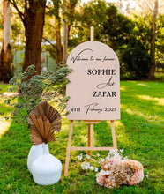Load image into Gallery viewer, Personalised Acrylic Wedding Signs, Islamic Wedding Sign, Nikkah Wedding Sign
