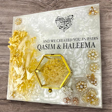 Load image into Gallery viewer, Nikkah Ring Tray Personalised Resin Wedding Plate

