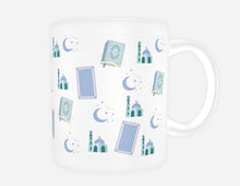 Load image into Gallery viewer, Personalised Prayer themed Islamic mug blue or pink
