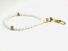 Load image into Gallery viewer, Personalised 33 or 66 Bead Phone Tasbeeh — 8mm Prayer Beads, Keychain or Tote Bag Charm — Choose Bead Colour, Silver or Gold Finish
