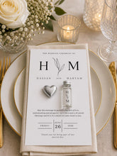 Load image into Gallery viewer, A6 Wedding Favour Card with Heart Chocolate or Zam Zam 10ml bottle
