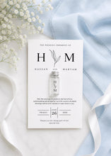 Load image into Gallery viewer, A6 Wedding Favour Card with Heart Chocolate or Zam Zam 10ml bottle
