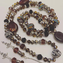 Load image into Gallery viewer, Rondelle two-tone bronze / silver  -  Ready Made Design - Personalised Prayer Beads
