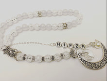 Load image into Gallery viewer, Cracked Glass Effect White - Ready Made Design - Personalised Prayer Beads
