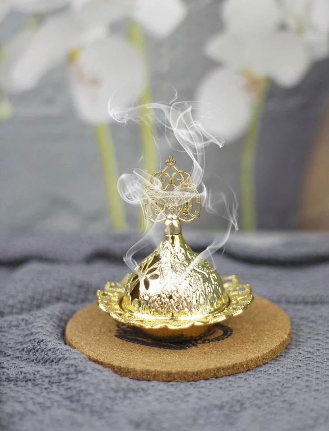 Gold Incense Burner - Design 1