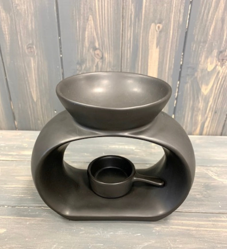 Big Grey Ceramic with Spoon - Oil / Wax Burner