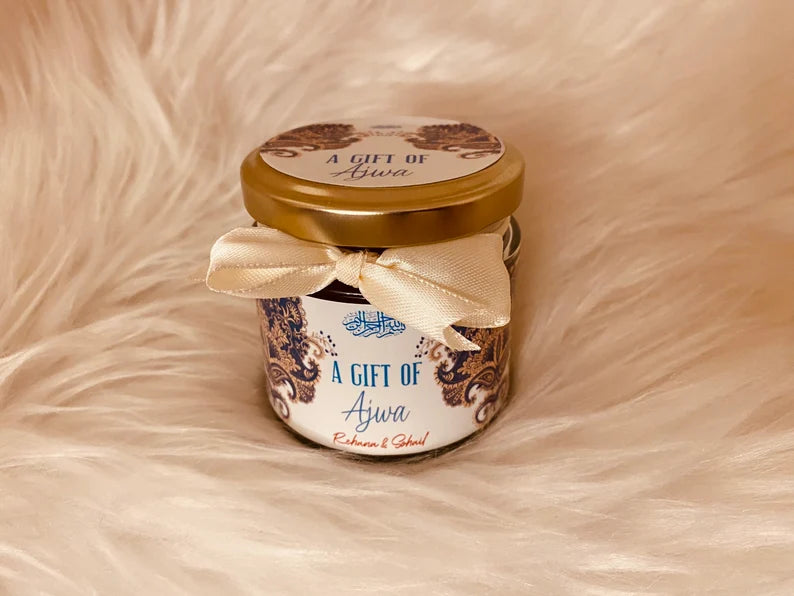 Personalised Filled Ajwa Jars wedding favours (Various Sizes)